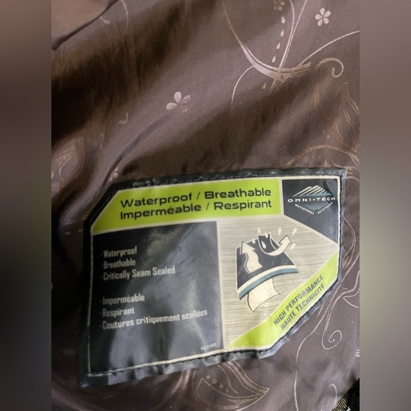 Columbia Brown Jacket Women’s M Bomber Style Tech Waterproof - Picture 7 of 16